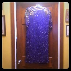 Sequin purple dress
